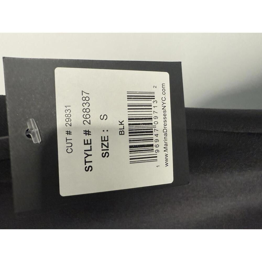 NWT Marina Black Sleeveless Midi Dress with Flared Hem - S - Picture 5 of 5